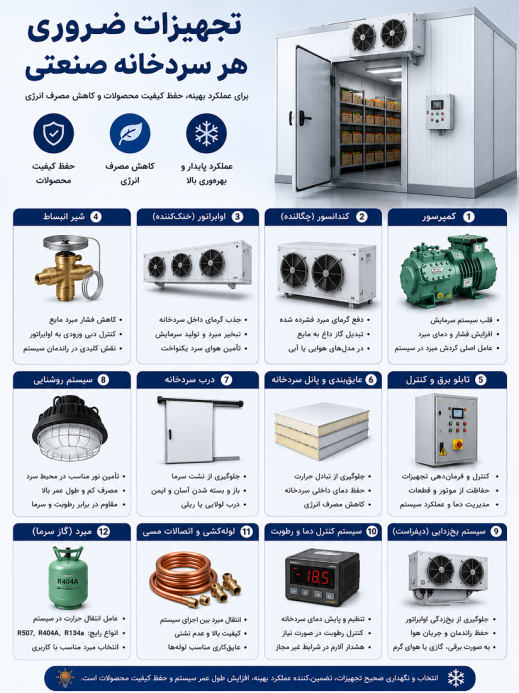 #آسه_صنعت_پارسه #سردخانه #سردخانه_صنعتی #سردخانه_مواد_غذایی #سردخانه_دارویی #سردخانه_میوه #سردخانه_گوشت #سردخانه_لبنیات #سردخانه_پسته #سردخانه_خرما #زنجیره_سرما #صنایع_غذایی #صنایع_دارویی #کشاورزی #شیلات #گلخانه #نگهداری_مواد_غذایی #تجهیزات_سردخانه #مهندسی_تاسیسات #HVAC #ColdStorage #Refrigeration #صرفه_جویی_انرژی #مشاوره_تخصصی #آسه_صنعت_پارسه